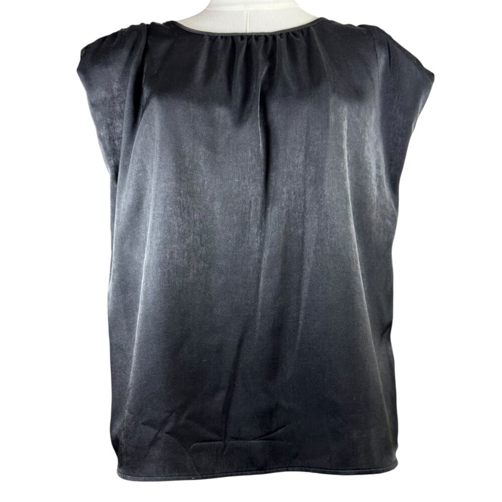 DKNY Black Sleeveless Blouse Top Women’s Size M NWT • Satin Look